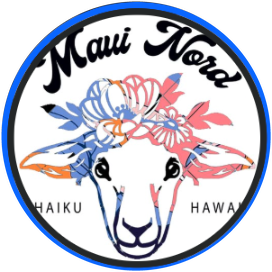 Maui Nord Farm Co., the sheep in a floral wreath